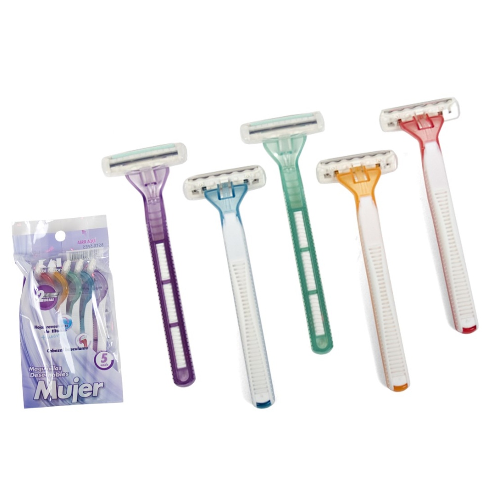 MAQUINILLAS DESECHABLES MUJER 2HOJAS 5UD