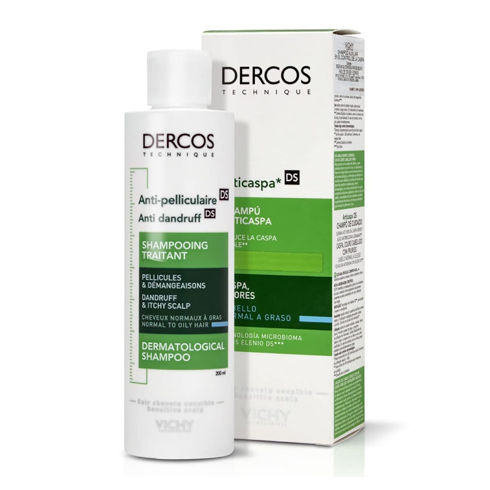 VICHY CHAMPU ANTICASPA CAB.GRASOS 200ML