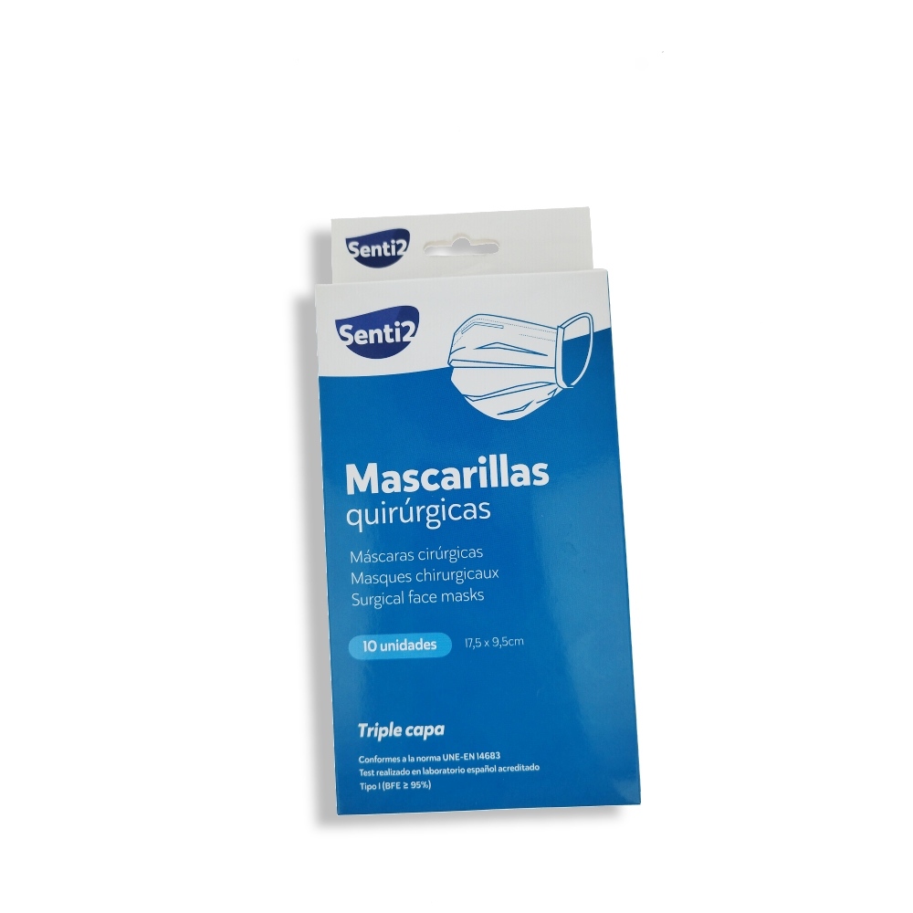 SENTI2 MASCARILLA QUIRURGICA PACK 10 UDS
