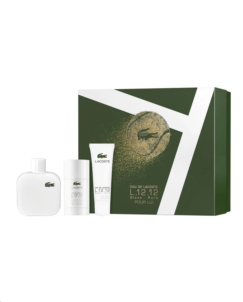 LACOSTE 1212 BLANC EDT 100+DEO STICK+GEL
