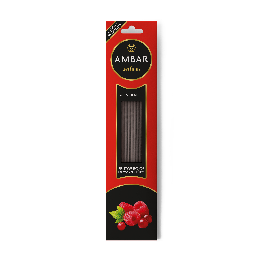 AMBAR INCIENSO FRUTOS ROJOS 20 VARILLAS