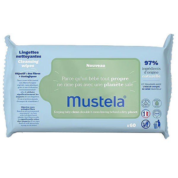 MUSTELA TOALLITAS LIMPIADORAS BIO 60UDS