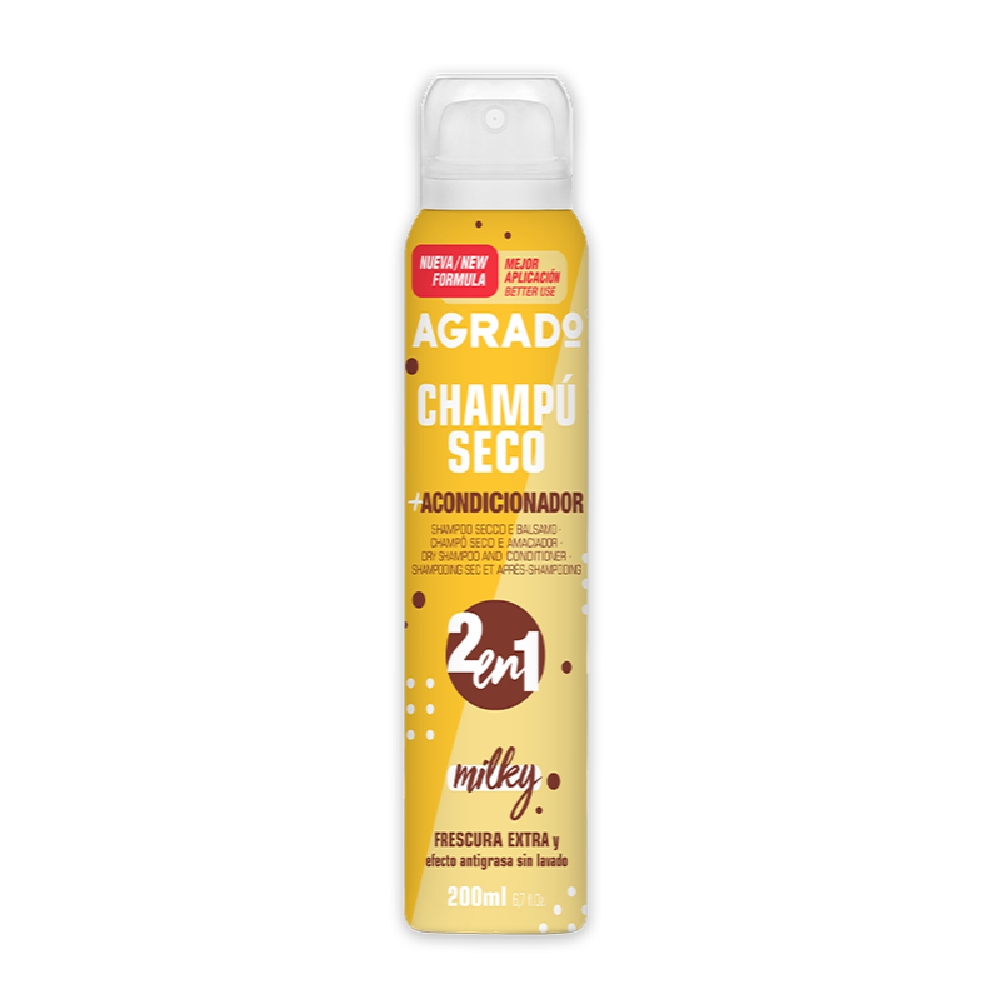 AGRADO CHAMPU SECO 2EN1 SPRAY MILKY 270