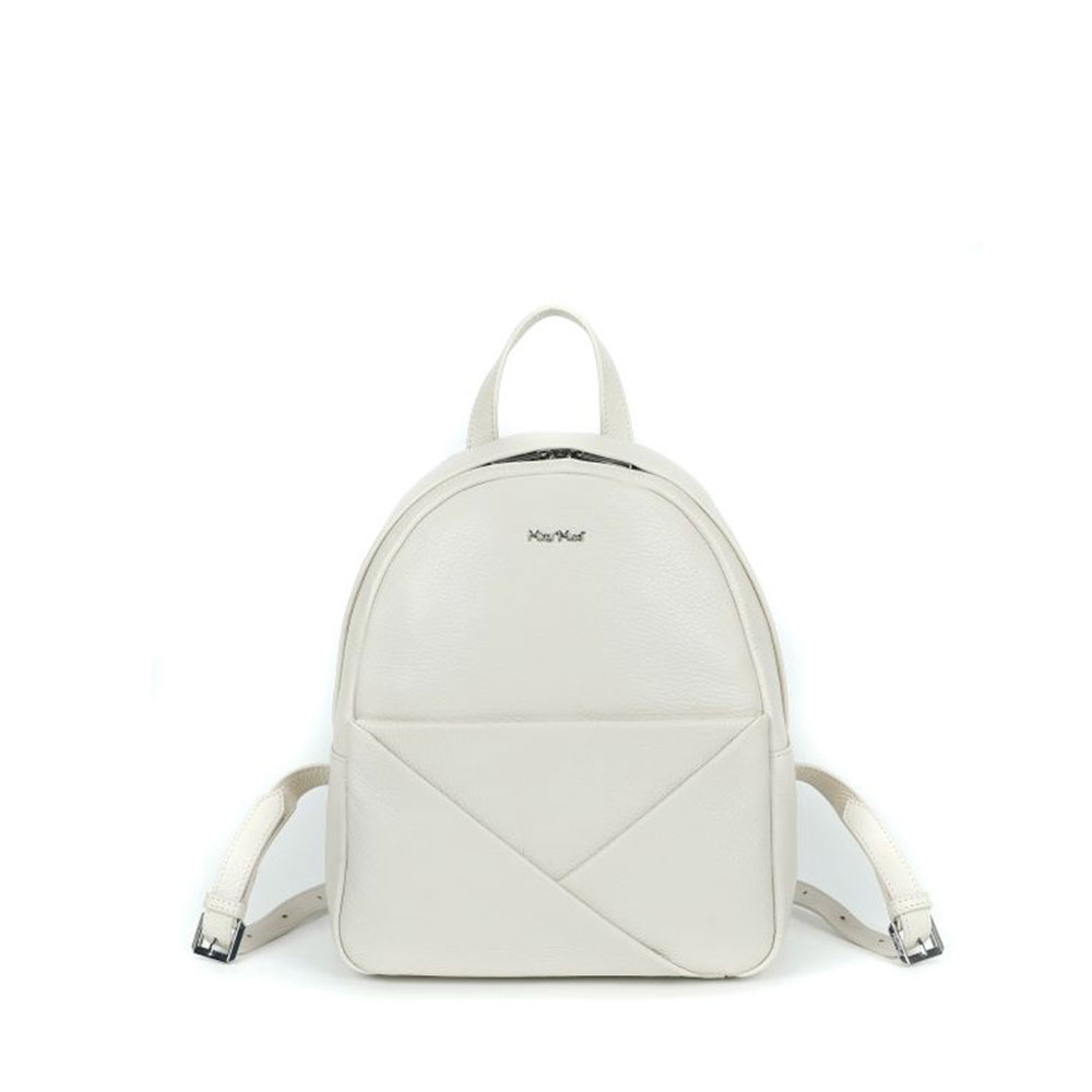 MIMI-MUA ZAINO IN VERA PELLE BIANCO