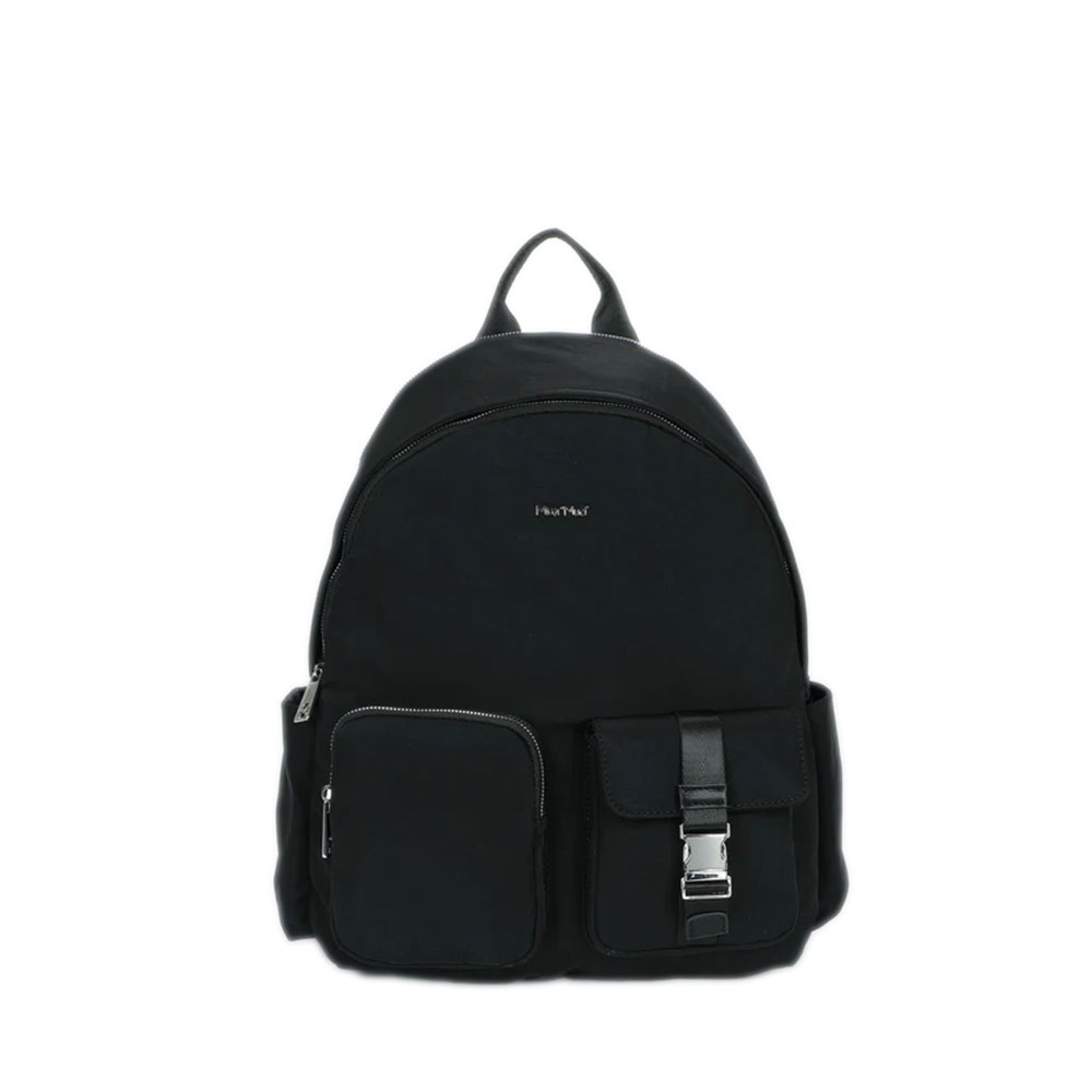 MIMI-MUA ZAINO GRANDE NYLON TASCHE NERO