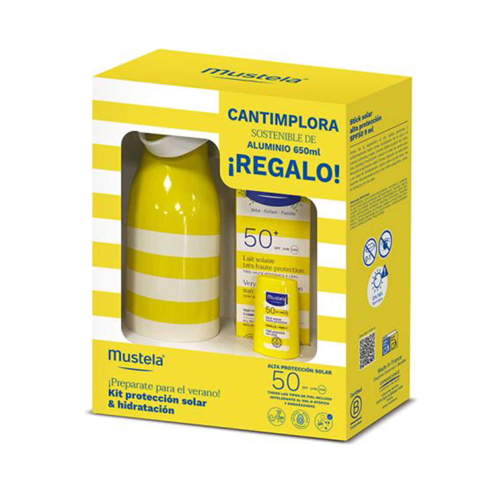 MUSTELA PACK SOLAR SPF50 100+STICK 9+BOT