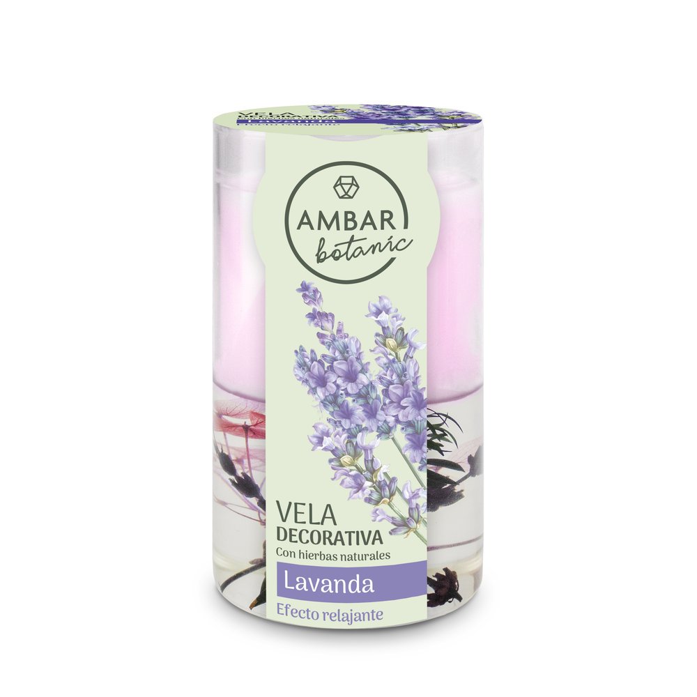 AMBAR VELA CERA&GELATINA LAVANDA 130GR