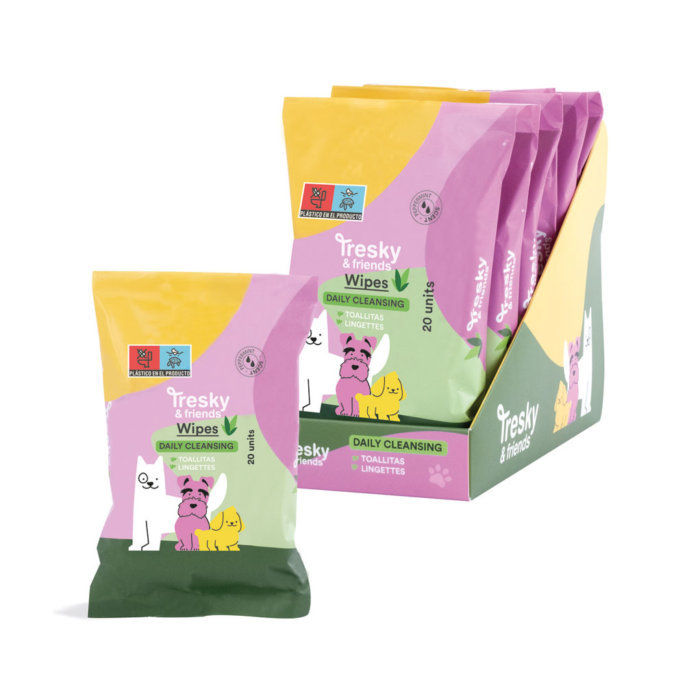 TRESKY & FRIENDS PET CLEANSING WIPES 20P
