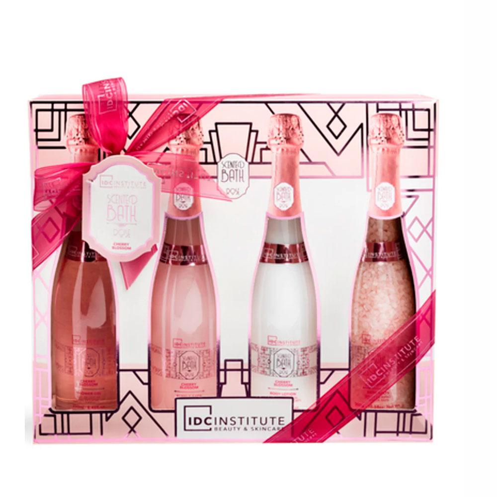 IDC INS.SCENTED BATH ROSE CHAMPAGNE SET 