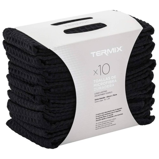 TERMIX PACK 10 TOALLAS PROFESIONAL NEGRA