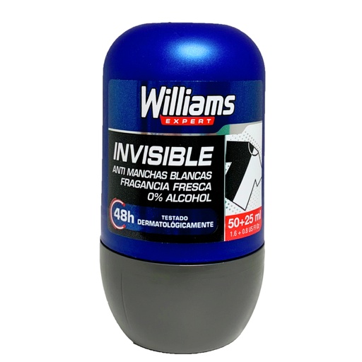 WILLIAMS DEO ROLL ON INVISIBLE 75ML
