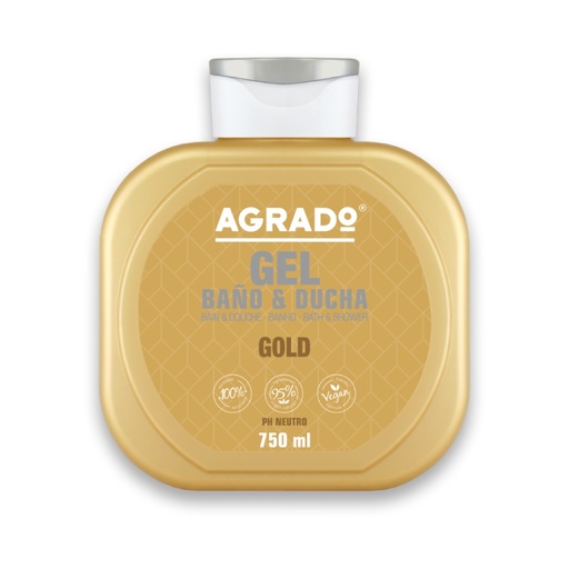 AGRADO GEL BAÑO GOLD 750 ML
