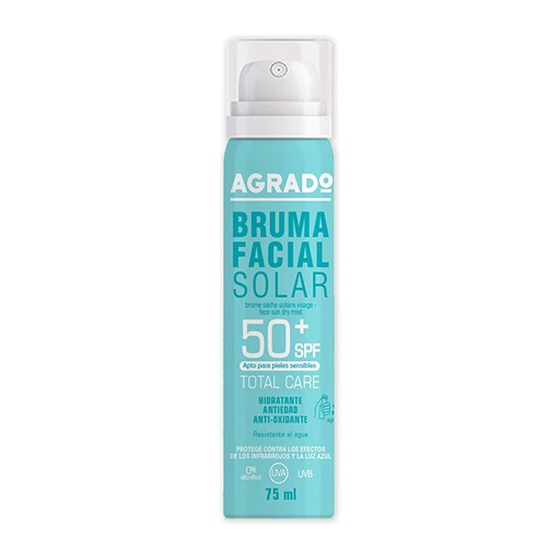 AGRADO BRUMA FACIAL SOLAR SPF50 75ML