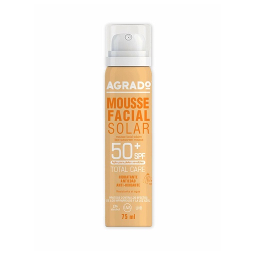 AGRADO MOUSSE FACIAL SOLAR SPF50 75ML