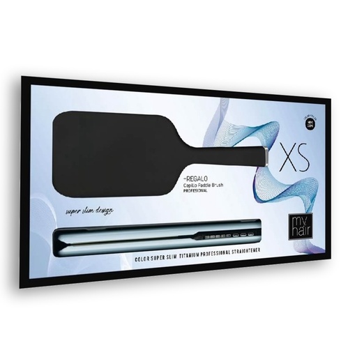 MYHAIR XS ICED BLUE+PADDLE BRUSH