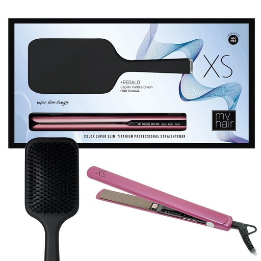 MYHAIR XS PINK GOLD+PADDLE BLACK