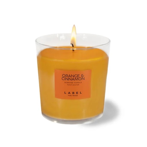 LABEL ORANGE&CINAMON CANDLE 220 GR