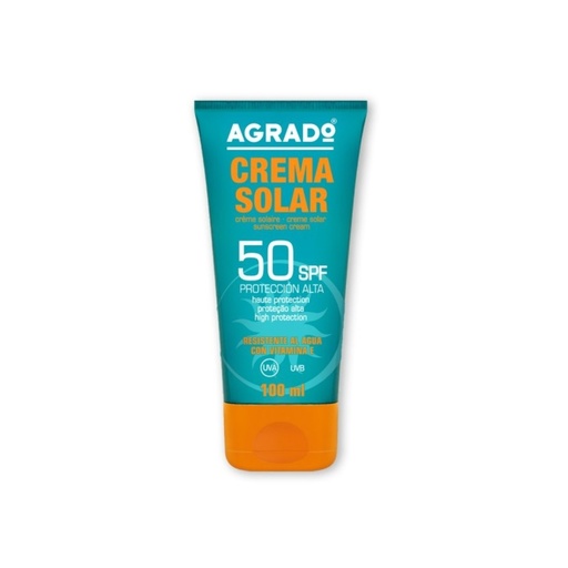AGRADO CREMA SOLAR SPF50 TUBO 100 ML