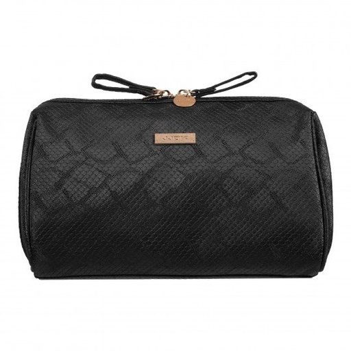 JJDK FERN LARGE COSMETIC BAG BLACK LIZAR