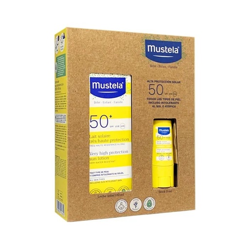 MUSTELA LECHE SOLAR SPF50 100+STICK F50