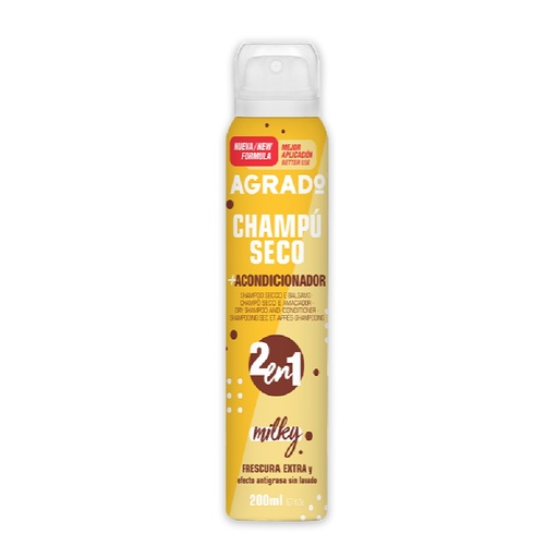 AGRADO CHAMPU SECO 2EN1 SPRAY MILKY 270