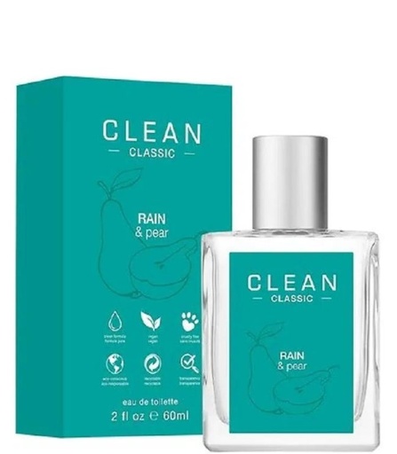 CLEAN RAIN & PEAR EDT SPRAY 60ML