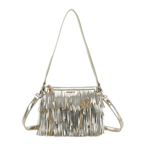 MIMI-MUA BORSA A TRACOLLA FRANGE ORO