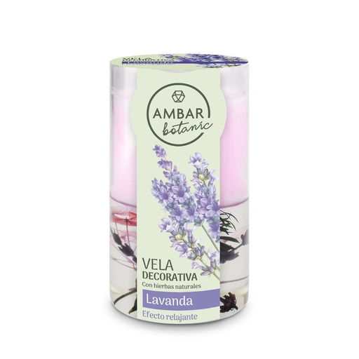 AMBAR VELA CERA&GELATINA LAVANDA 130GR