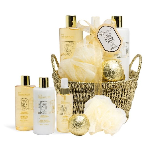 IDC INST.SCENT.BATH GOLD BASKET GIFT SET
