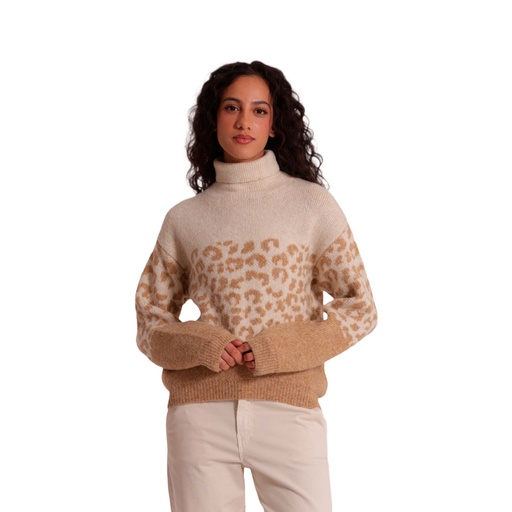 MIMI-MUA MAGLIA DOLCE VITA ANIM.BIANCO/B